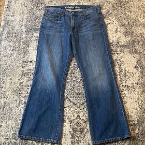 Fossil denim low rise loose boot cut jeans 33 x 29 inseam